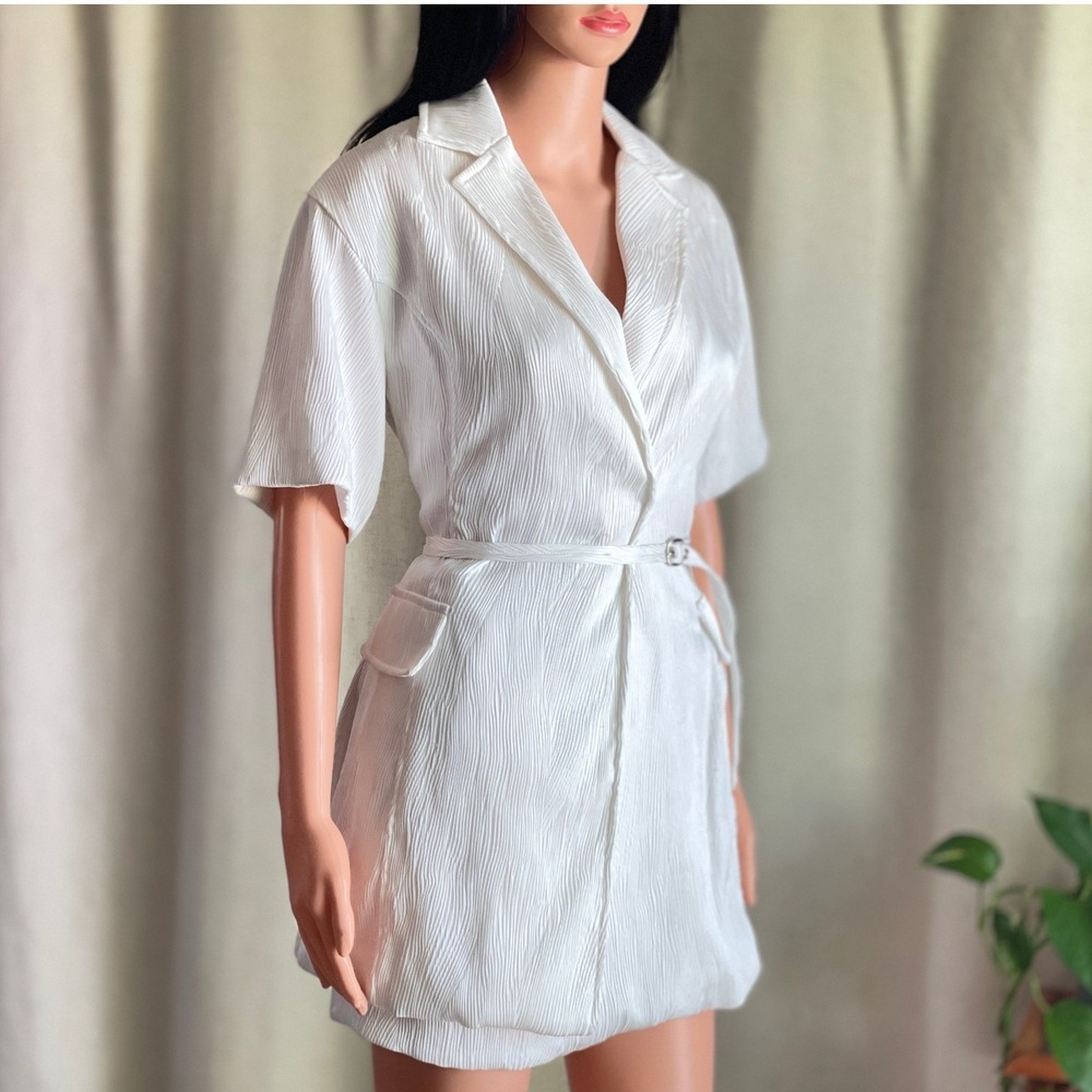 Anthropologie 4SI3NNA Lorenzo Short Sleeve Blazer Dress‎ Minimalist Summer  XSP